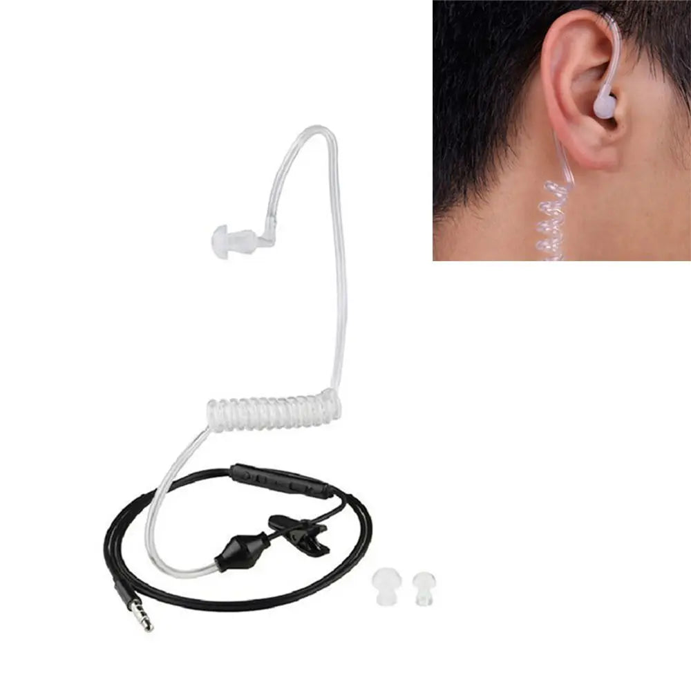 FBI Style Cool In-ear Headset Radiation Protection Earphone Monitor Earpiece Talkabout Mini Walkie Air Duct Earbuds Oasis Select black