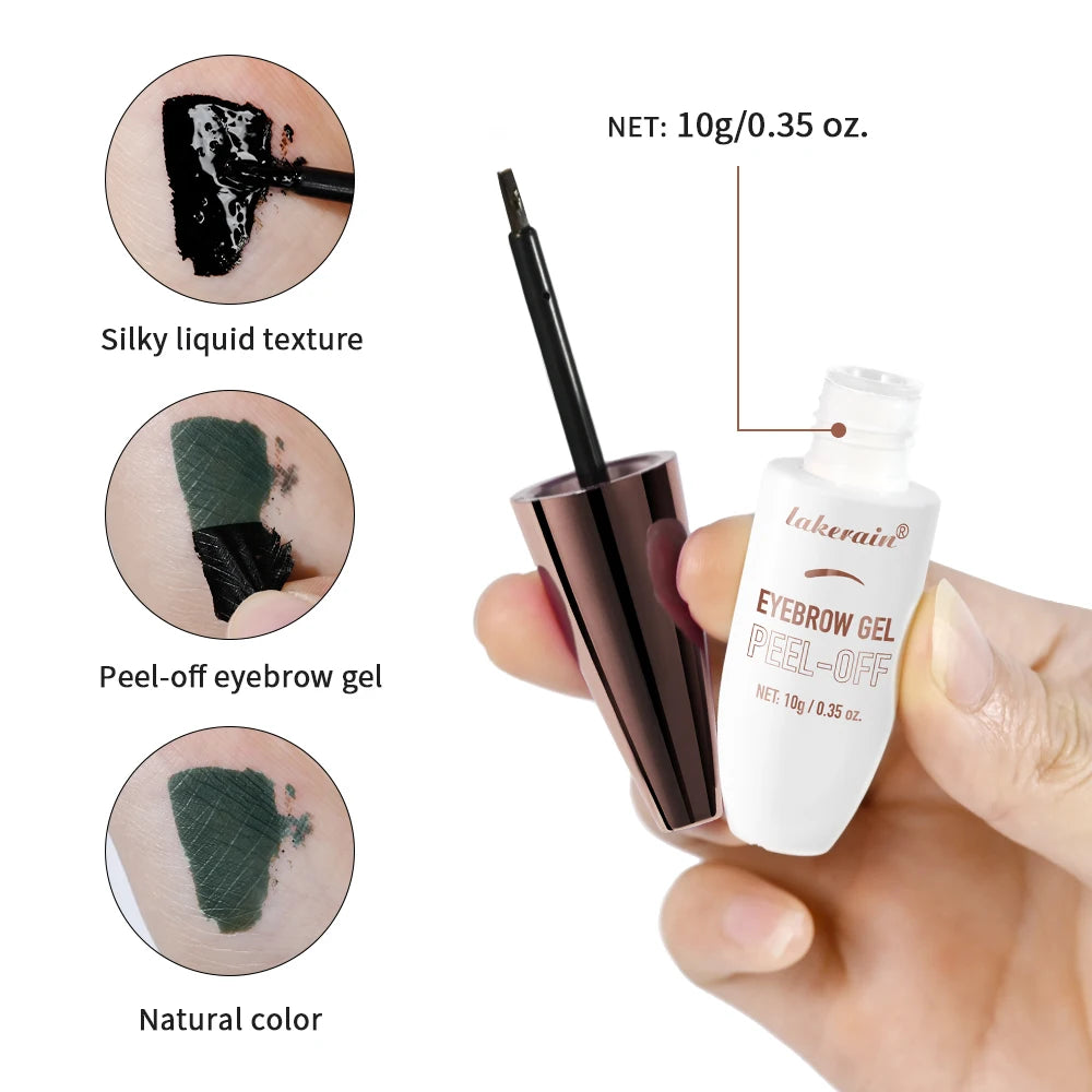 Lakerain Eyebrow Gel Tattoo Easy Peel-off Liquid Dyeing Eyebrow Cream Waterproof Durable Brow Tint Film Forming Cosmetics Oasis Select