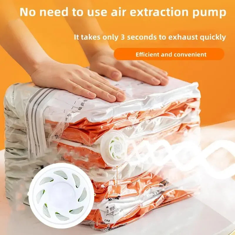 Reusable Compression Empty Bag Sealer Clothes Travel Packing Organizer Vacuum Large Plastic Storage Bags Storing Clothes Blanket Oasis Select