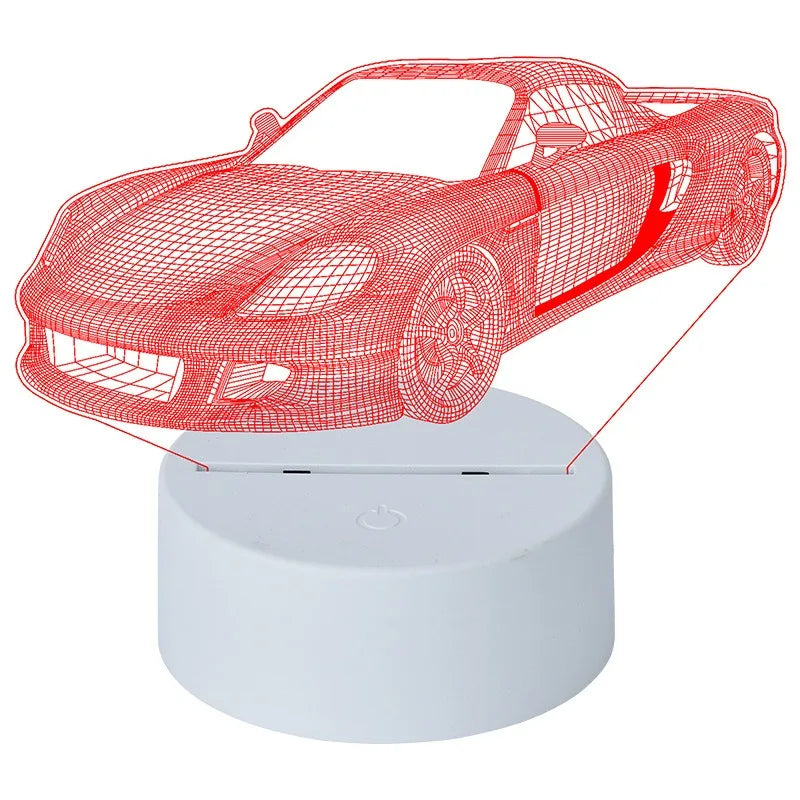 3D Acrylic LED Night Light Desktop Lamp | USB & Battery Powered