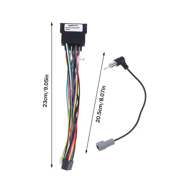 Car Radio Cable Power Wire Harness Connector HYC19 For Elantra Accent Azera I10 I20 I30 Ix55 Tucson Carens Picanto Oasis Select Black