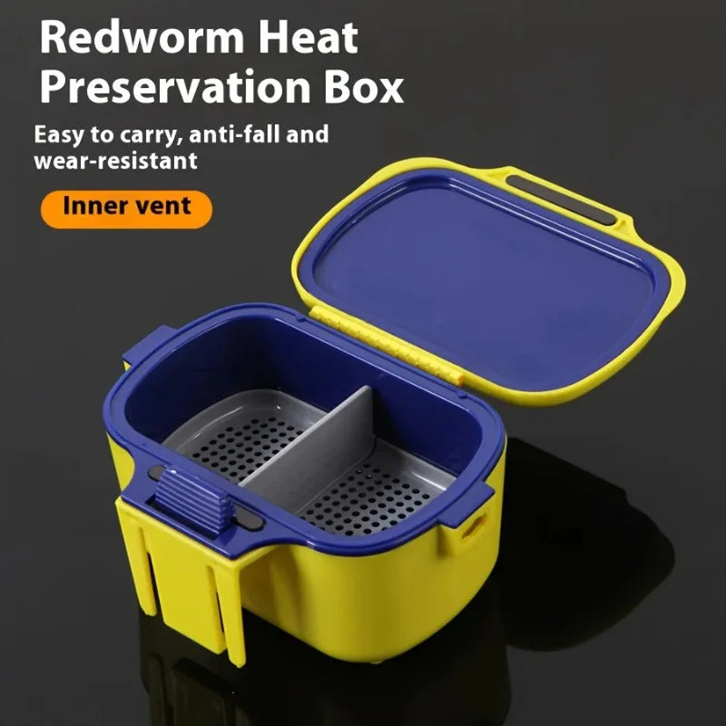 Breathable Live Bait Storage Box Insulated Moisture-preserving Container for Earthworms Lures Hooks Outdoor Fishing Gear Oasis Select