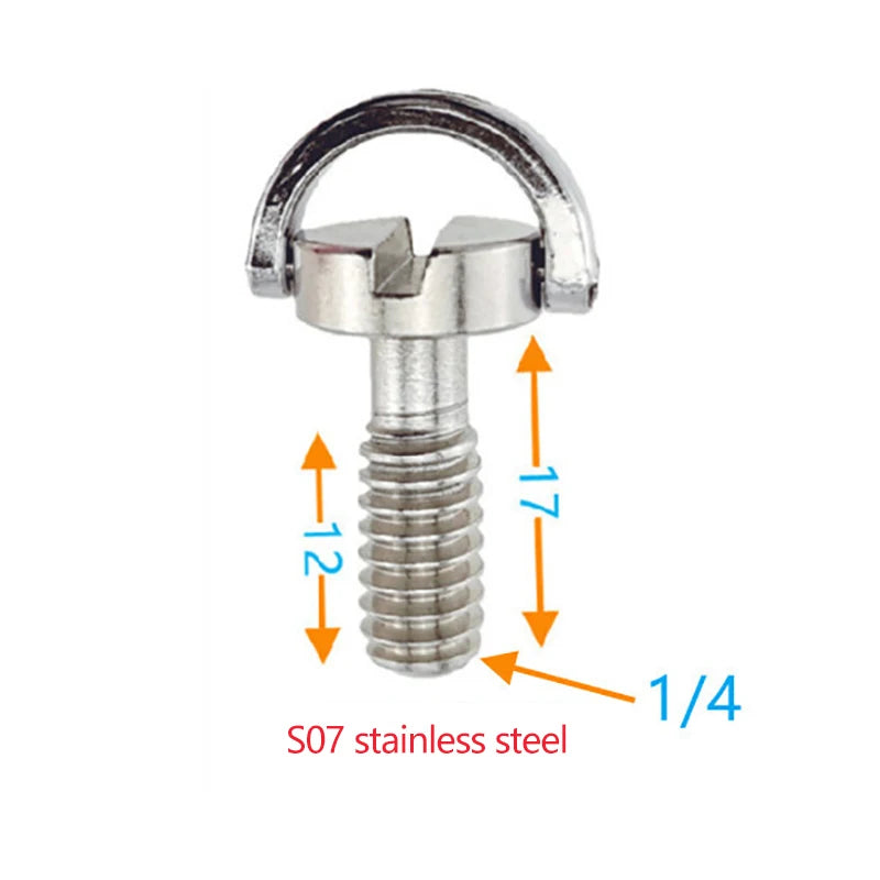 1/4inch D-Ring Tripod Screw Mounting Screw Adapter for Camera Camcorder Tripod Monopod QR Quick Release Plate Adapter Screw Oasis Select S07