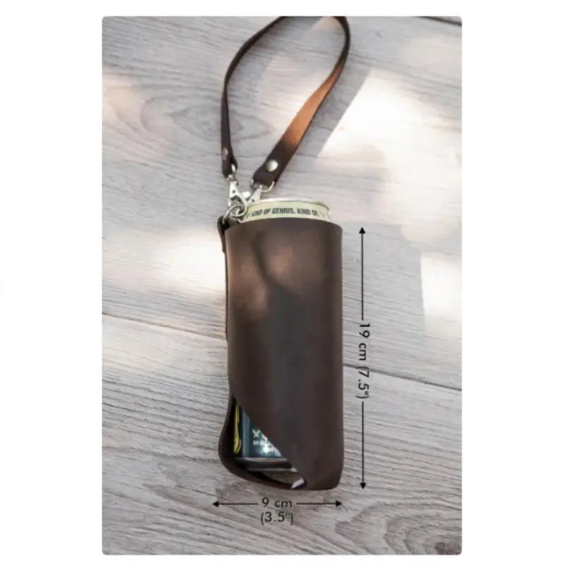 NEW PU Leather Beer Bottle Waist Portable Beer Belt Bag Handy Wine Bottles Beverage Can Holder Outdoor Drink Can Holder Oasis Select 1PCS
