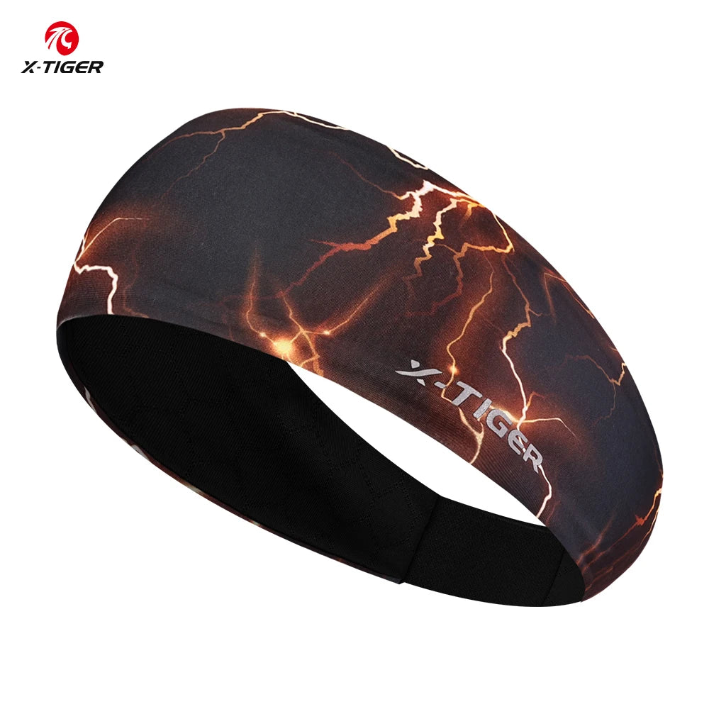 X-TIGER Men Women Sports Headband Sweatband Breathable cycling Hairband Summer cycling Running Gym Head Band Elastic Sweatband Oasis Select Brown