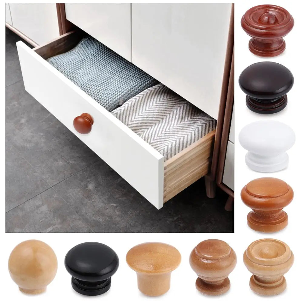 Wood Furniture Cabinet Drawer Knobs Cupboard Pulls Handle Kitchen Cupboard Wardrobe Dresser Hardware Accessories With Screw Oasis Select