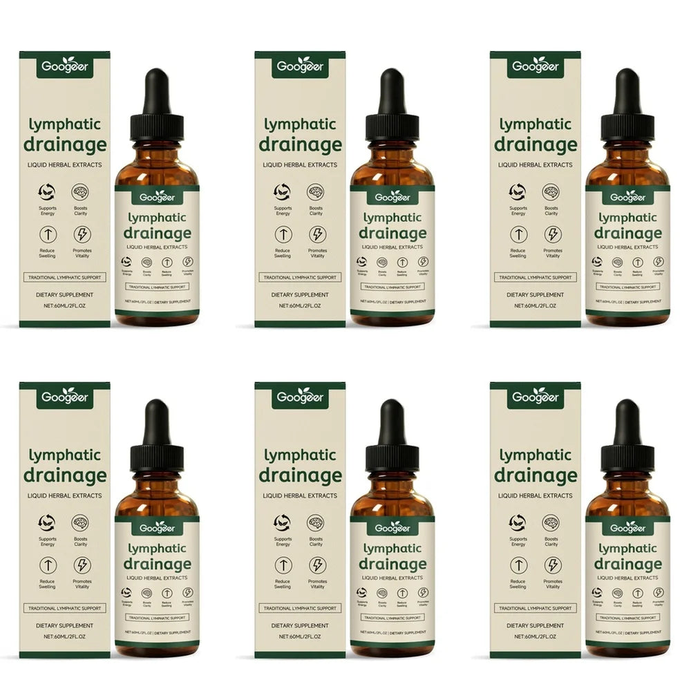 Lymphatic Support Herbal Drops – Red Clover & Botanical Blend Herbal Supplement Drops Oasis Select 60 ML 6 Bottles