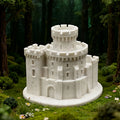 3D Printed Mini Medieval Gothic Ruin Castle Model Tabletop RPG Terrain Craft Diorama Photography Prop Miniature Castle Decor Oasis Select WHITE