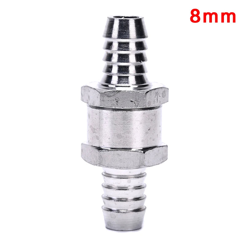 One Way 6/8/10/12mm 4 Size Aluminium Alloy Fuel Non Return Check Valve One Way Fit Carburettor Oasis Select 8mm