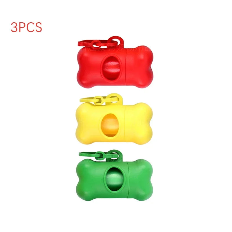 1pc Bone Shaped Bag Dispenser Disposable Pet Dog Waste Bag Holder Plastic Garbage Bag Case Carrier Disposal Poop Bag Dispenser Oasis Select 3PCS 2