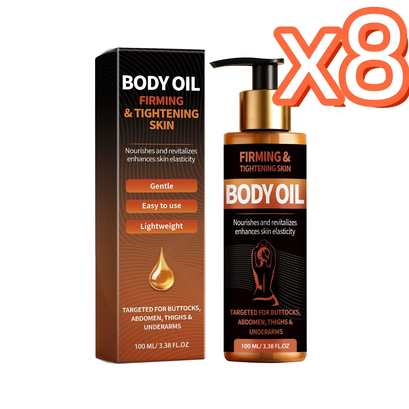 Jojoba Seed Body Firming Oil Lift Firm Skin Smooth Dry Lines Moisturize Improve Elasticity Tighten Loose Skin Body Tighten Oil Oasis Select 100ml Boxed x8