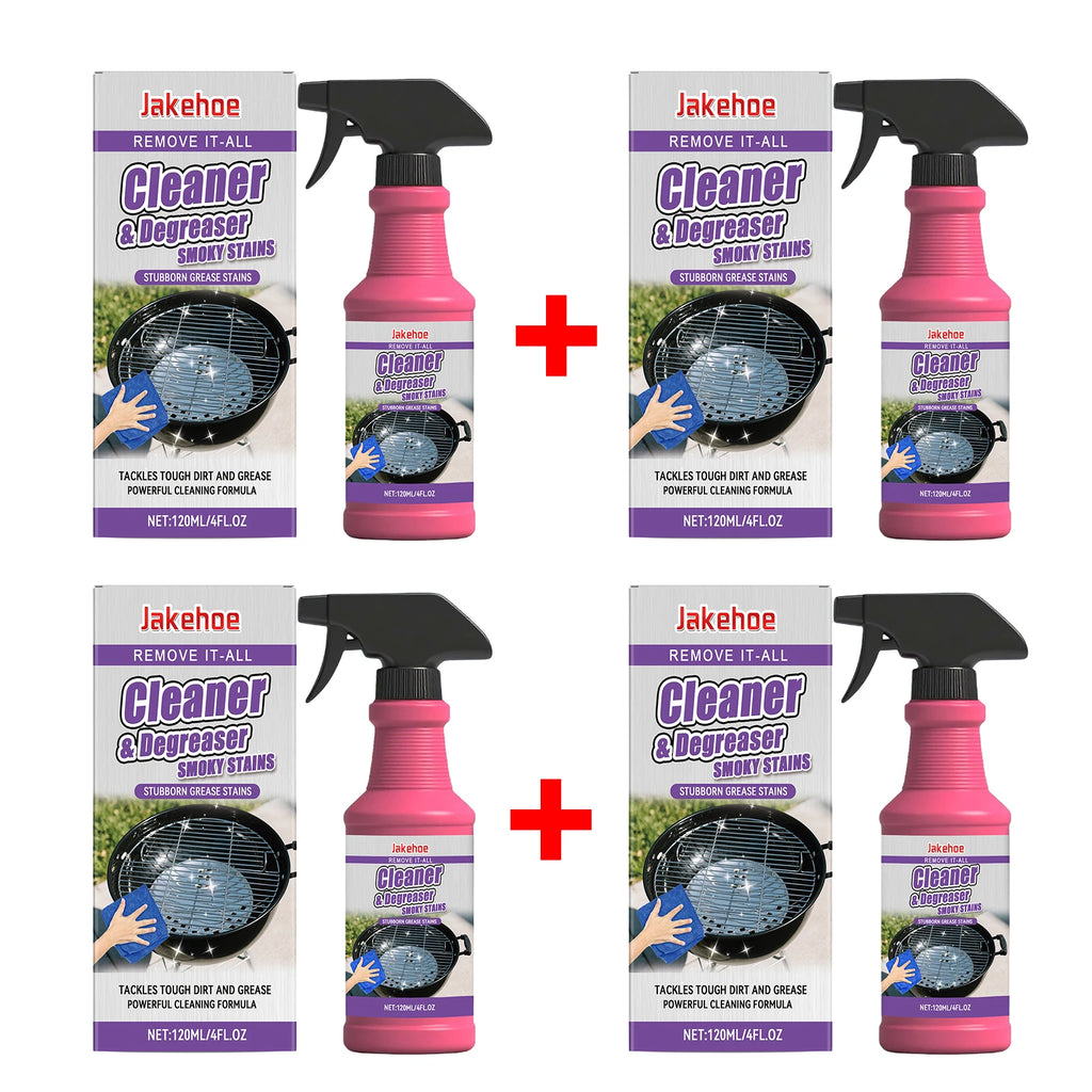 BBQ Grill Grate Cleaner Dissolves Burnt on Grease Stubborn Stain Remover Degreaser Spray for Grill, Oven & Kitchen Surface 120ml Oasis Select 4pcs