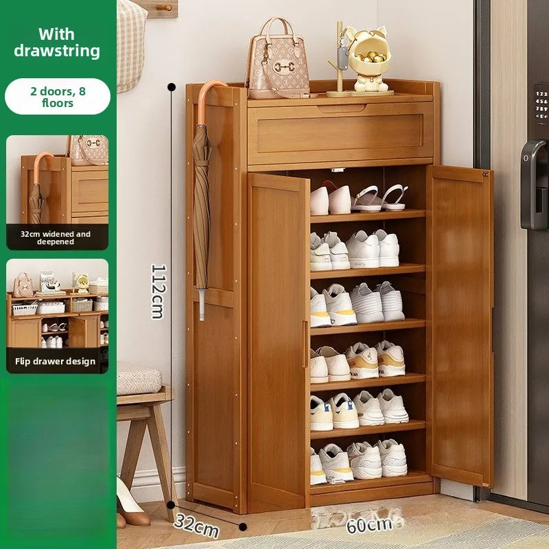 Durable Shoe Cabinet Nanzhu Rack At Entrance Home Storage Artifact