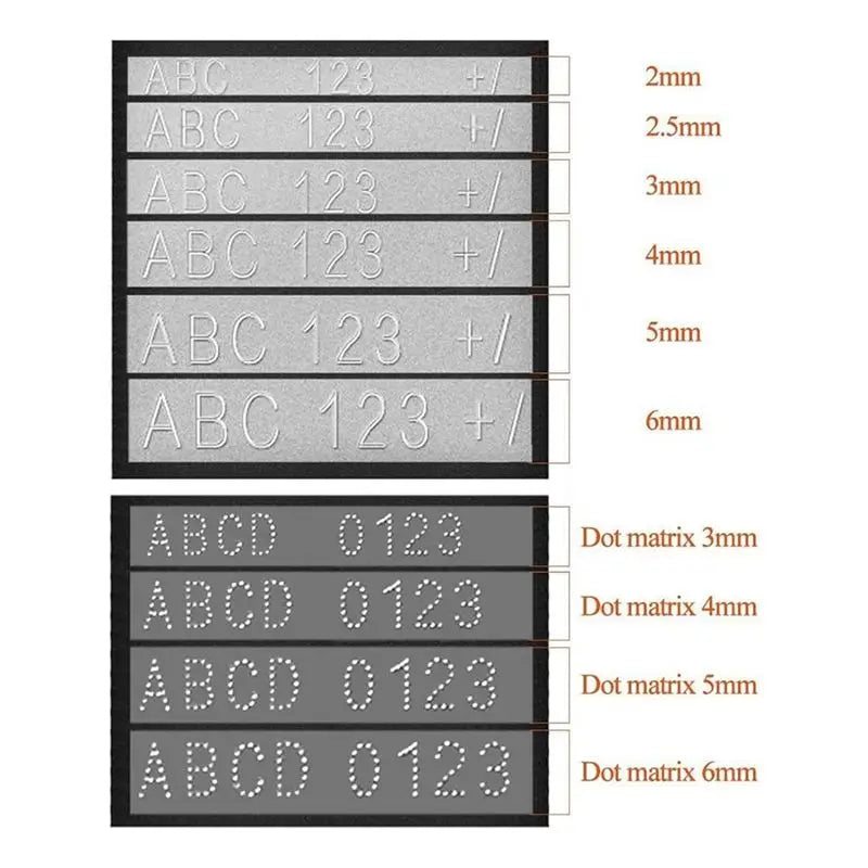 LIKE WISH Manual Marking Steel Stamp Wheel Accessories For Nameplate Metal Label Stamping Printer Machine Oasis Select