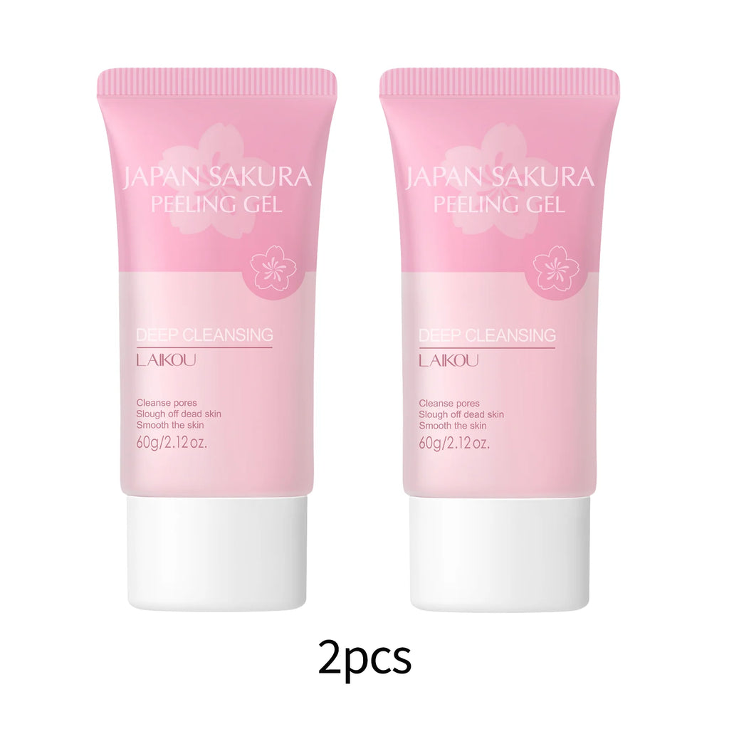 LAIKOU Sakura Peeling Gel 60g – Exfoliate & Brighten Skin Exfoliating Peeling Gel Oasis Select 2pcs