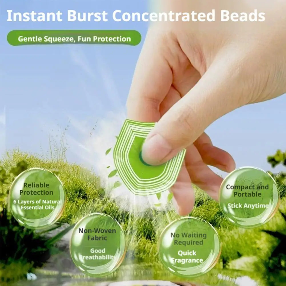 10-Pack DEET-Free Mosquito Repellent Patches | Natural Essential Oil Mosquito Repellent Patches Oasis Select