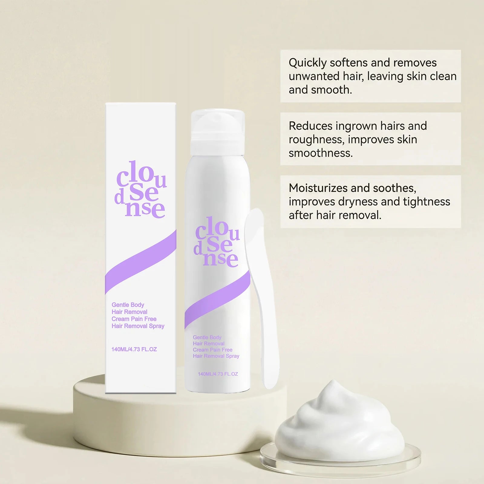 Hair Removal Spray Milder Effective Depilatory Formula For Smooth Silky Skin Full Body Hair Removal Care Unisex For Men Women Oasis Select