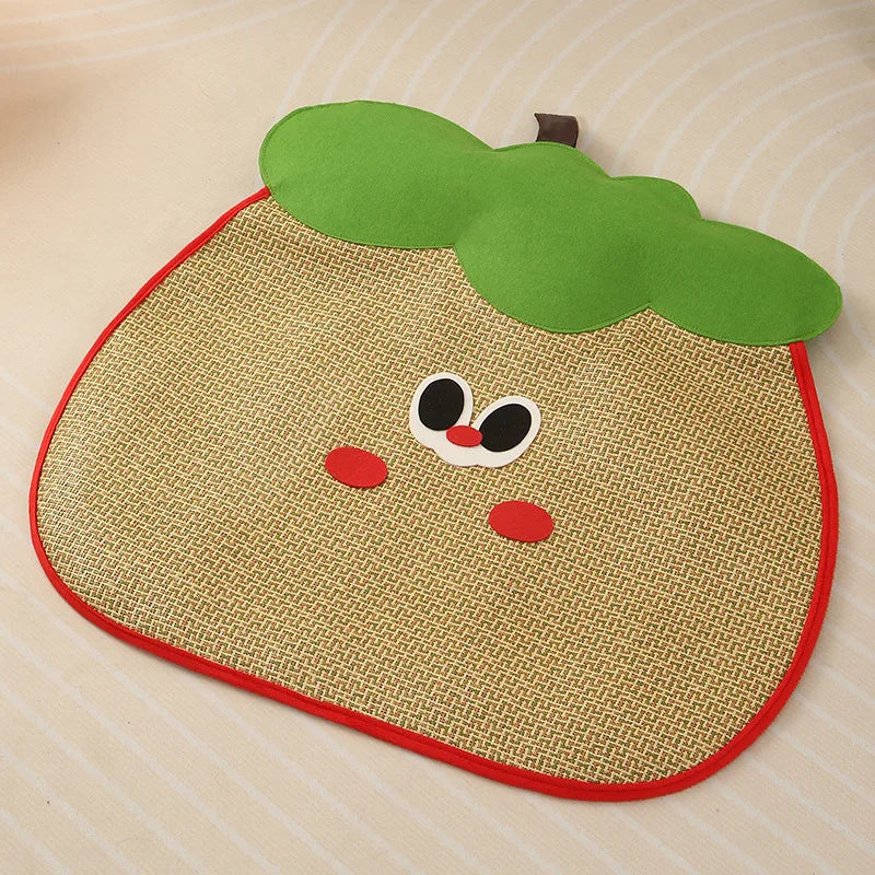 Summer Cooling Pet Mat - Cartoon Cat Bed & Scratcher, Sofa - Protective Cat Sleeping Pad, Anti - Scratch Nap Mat Oasis Select Mangkhut mat L 72x34cm