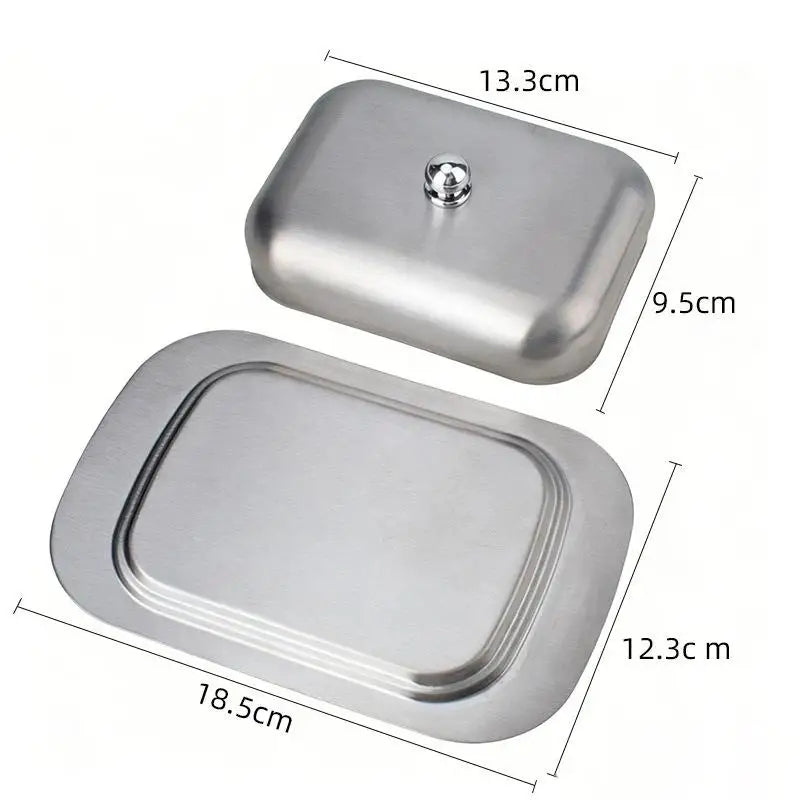 1pcs Butter Cheese Storage Box Butter Cutter Box With Lid And Knife Countertop Butter Keeper For Refrigerator Kitchen Oasis Select
