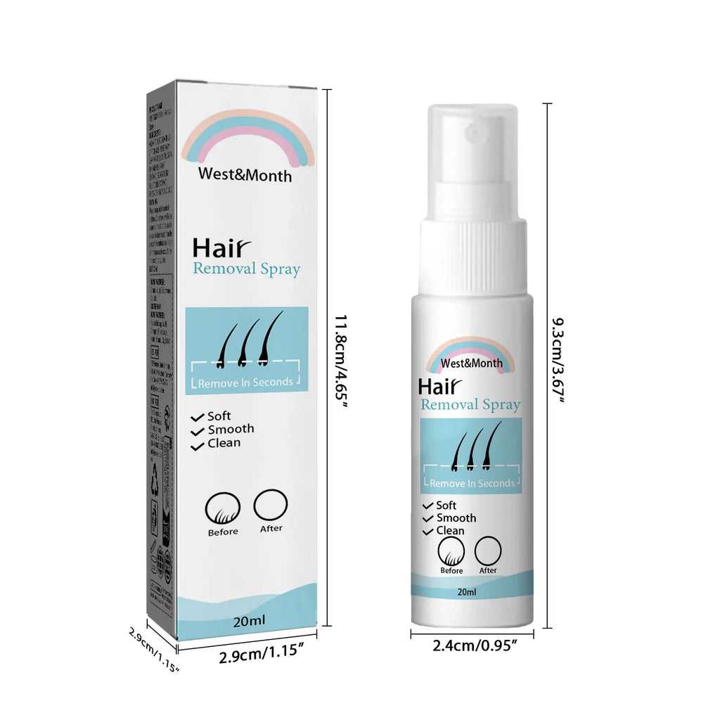 Hair Removal Spray Hair Growth Inhibitor Natural Painless Depilatory Spray Body Armpit Private Parts Hair Remover for Smooth Ski Oasis Select