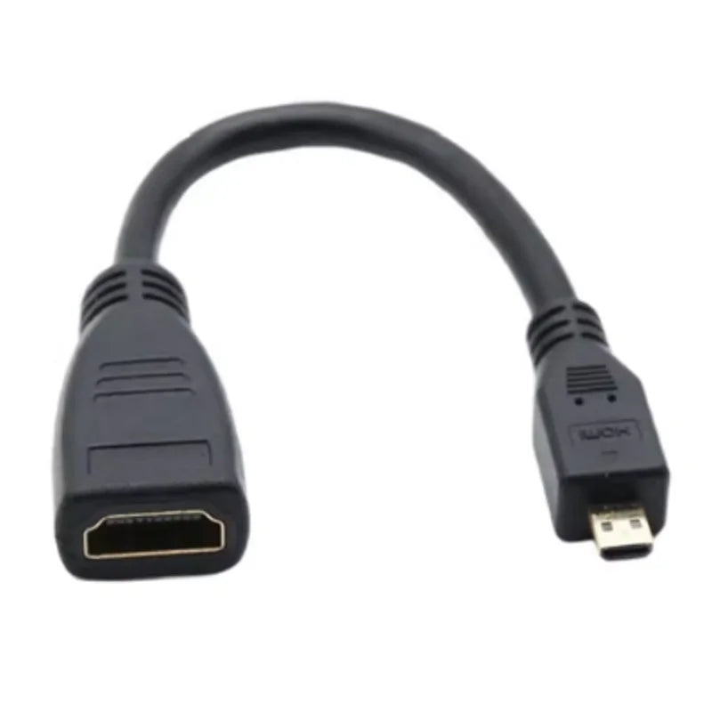 Micro HDMI-Compatible Cable Micro To HDMI Female Data Transmission Line Cable for Raspberry Pi 5/Pi 4 Hero 7 6 A6000 Camera HDTV Oasis Select