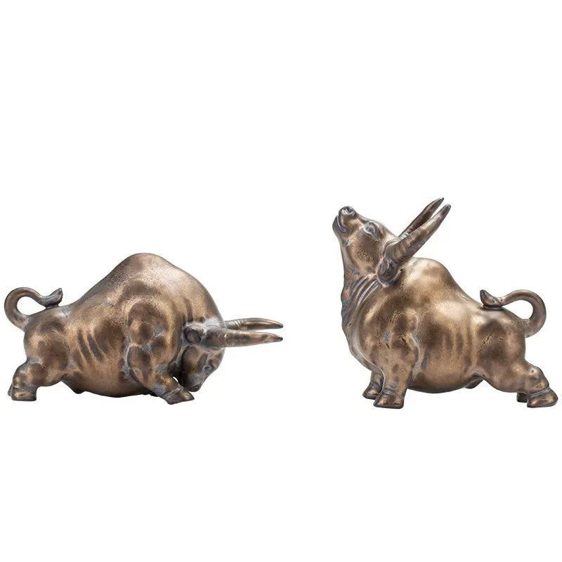 Ceramic Fengshui Buffalo Small Ornaments To Attract Wealth Chinese Style Home Desktop Decoration Zodiac Ox Gifts Oasis Select