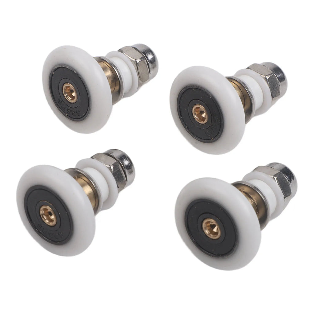 4 Replacement Partial Shower Door Rollers with Brass Center and For Runner Wheels for Sliding Shower Door Applications Oasis Select
