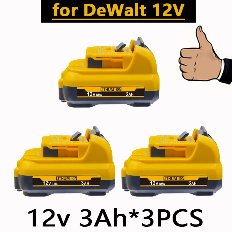 1For DeWalt 12V MAX 2.0Ah 3.0Ah 5.0Ah 6.0Ah Battery DCB124 DCB125 DCB122 Rechargeable Tool Pack. Oasis Select 12V 3.0AH X3