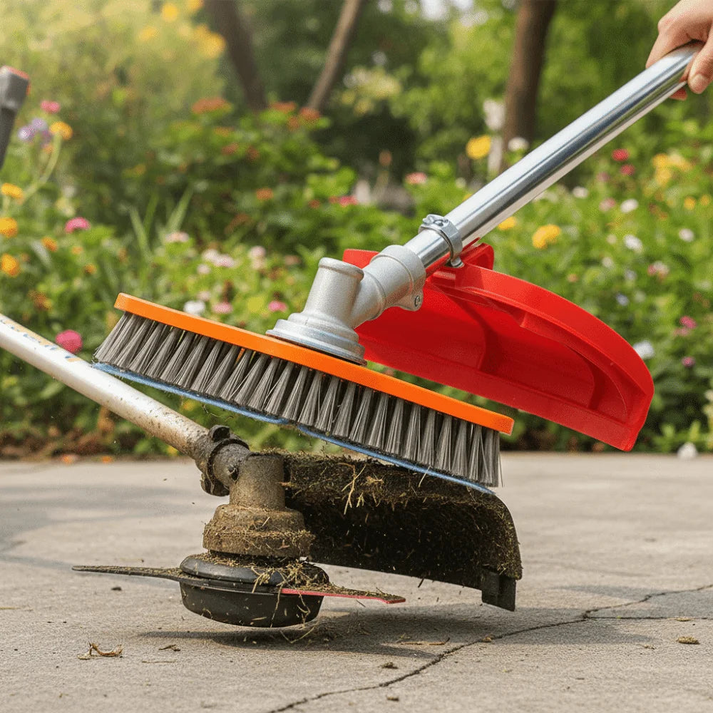 Polyester Garden Cleaning Brush | Adjustable Handle Lawn Tool