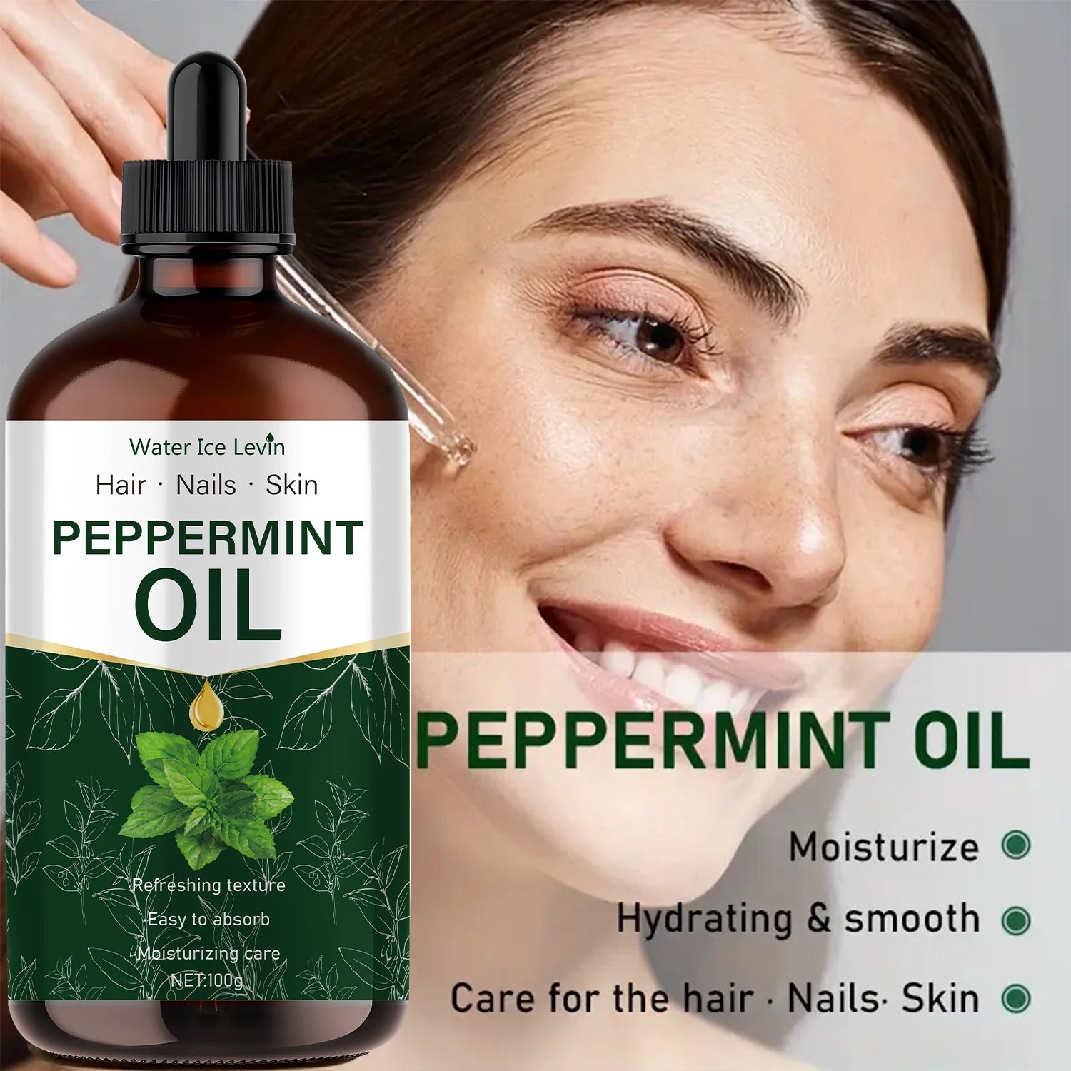 100g Peppermint Essential Oil – Natural, Moisturizing, Hypoallergenic Essential Oil Oasis Select