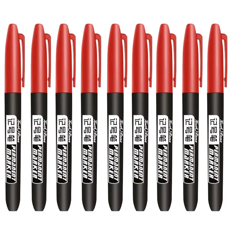 9/6/3pcs Permanent Art Marker Pen Fine Point Waterproof Ink Thin Nib Crude Nib Black Blue Red Ink 1.0mm Fine Color Marker Pens Oasis Select 9pcs red
