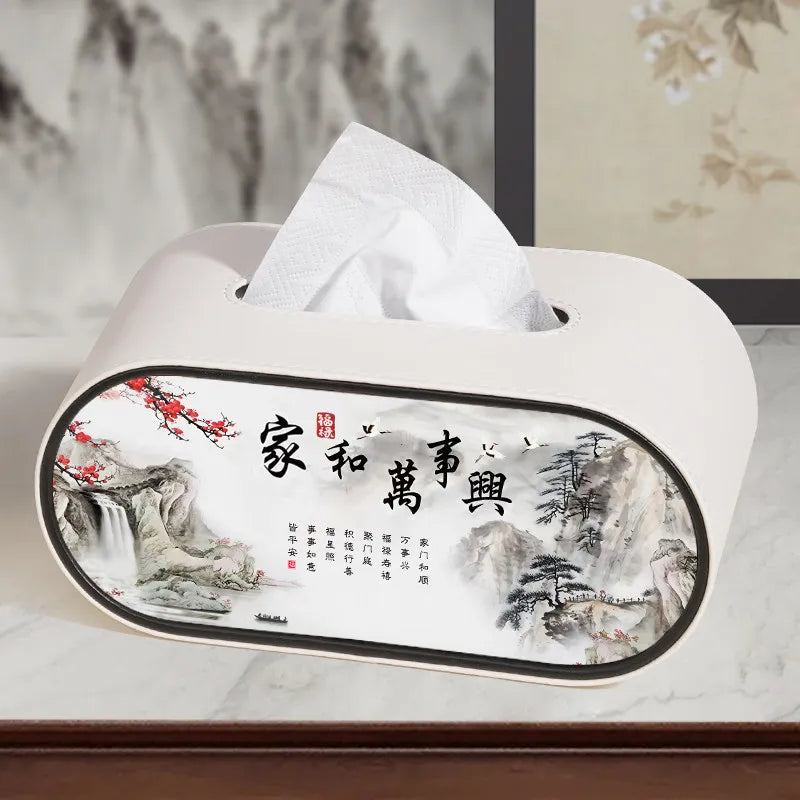 Tissue Box Luxury Creative Desktop Paper Holder Premium Decor Accessory For Living Room Household Daily Storage Ornament Oasis Select H