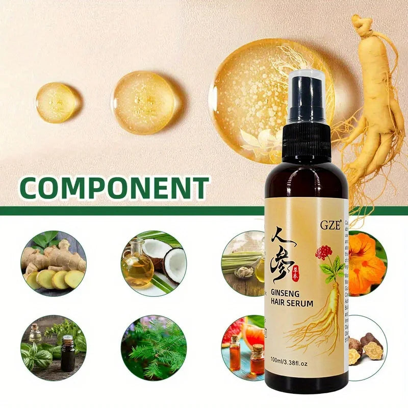 GZE Ginseng Hair Serum – Heat Protection & Moisture Repair
