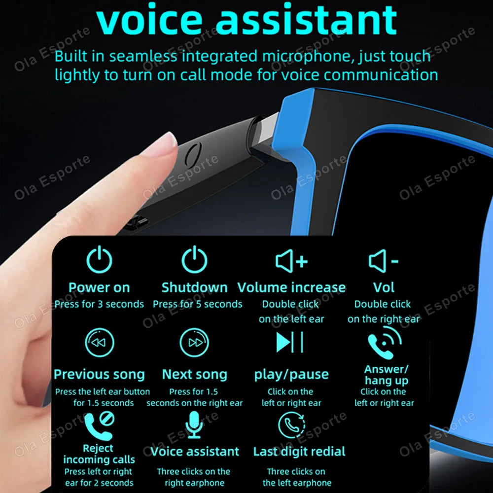 AI Smart Glasses – Bluetooth Touch Control Camera & Voice Assistant