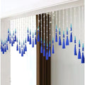Punch free new style bead curtain blue tassel crystal partition curtain living room decorative curtain room decoration Oasis Select Light Grey 25 pieces 0.33-0.5m