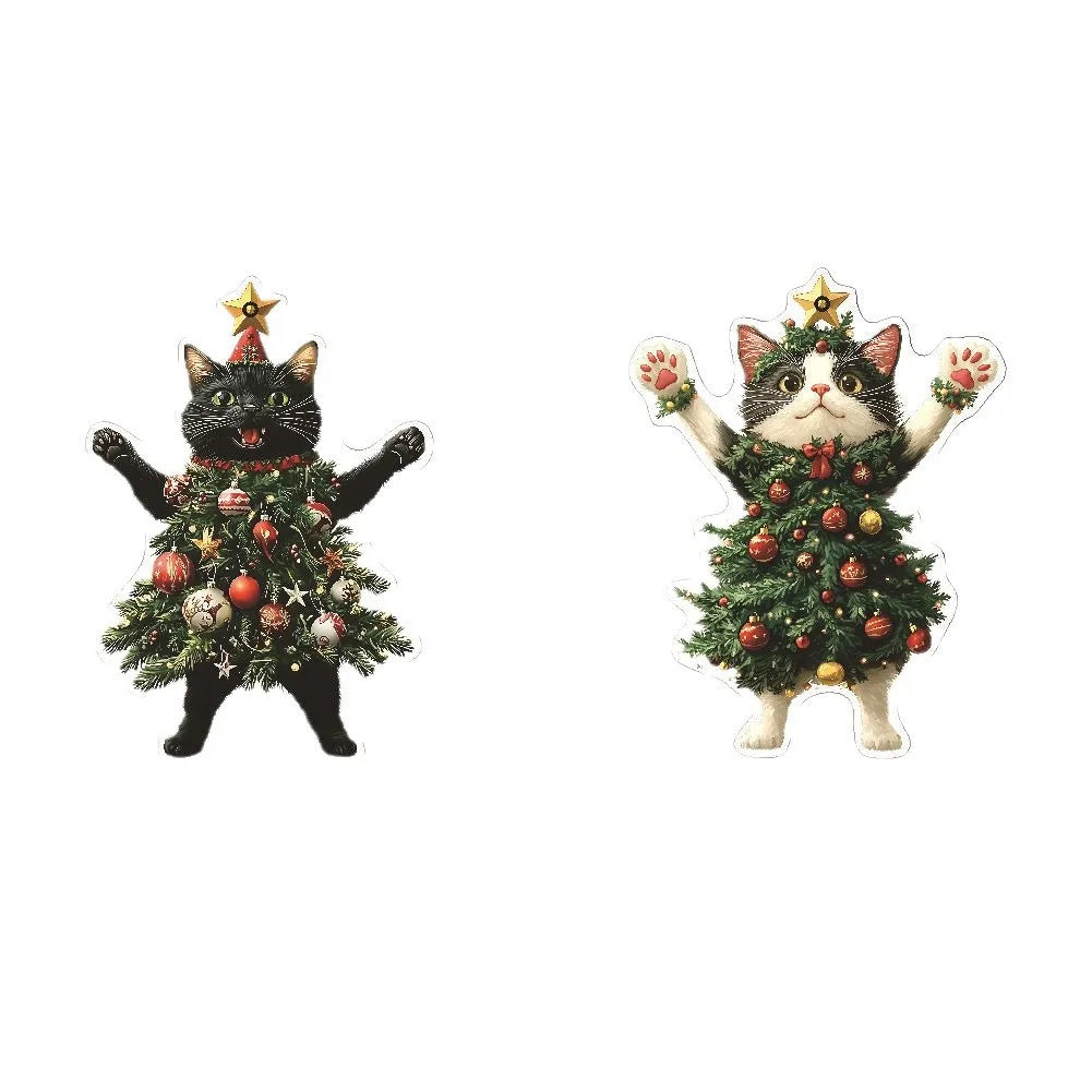 1PCS Christmas Tree Pendants Acrylic Cute Cat Hanging Ornaments for Wall Xmas Tree Decorations Party Supplies New Year Gifts Oasis Select