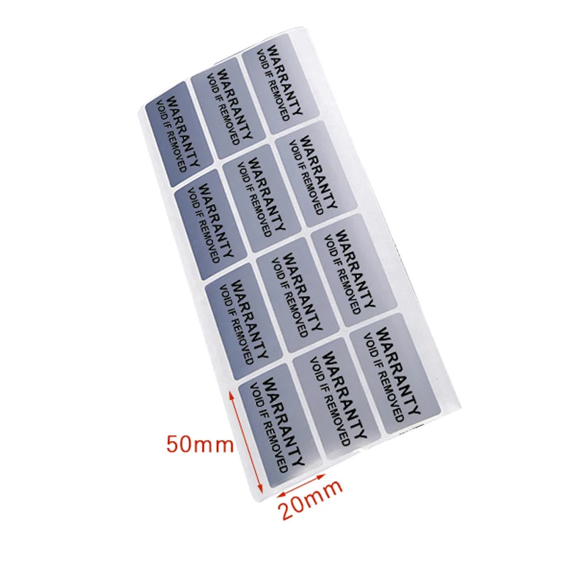 Tamper Proof Void Security Stickers 40×20mm | 100–200 Pack
