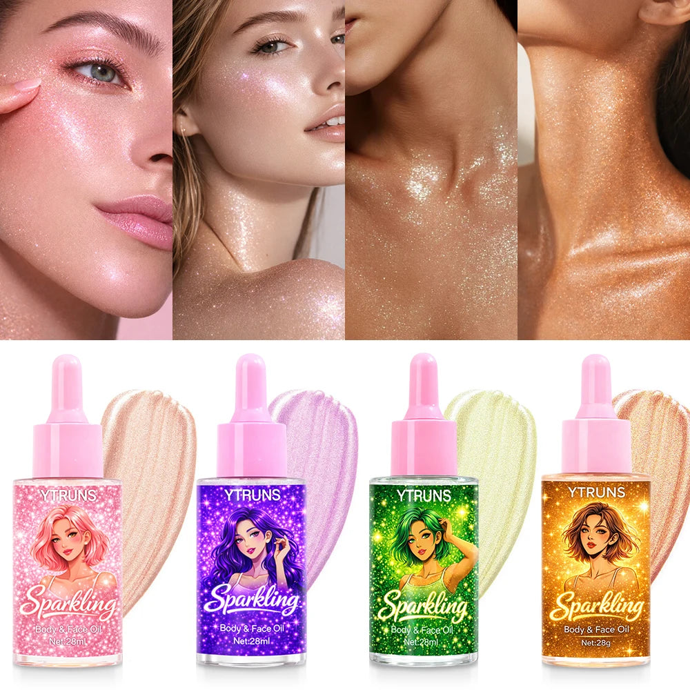 Shimmer Body Oil 28ml – Glow Highlighter & Glitter Oil