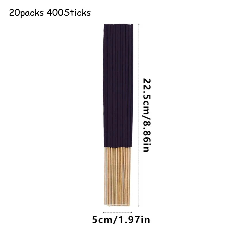 Bulk Sale 20Packs 22cm White Sage Incense Sticks Lavender Dragon Blood Fragrance for Yoga Meditation Home Bamboo Incense Sticks Oasis Select cherry blossom