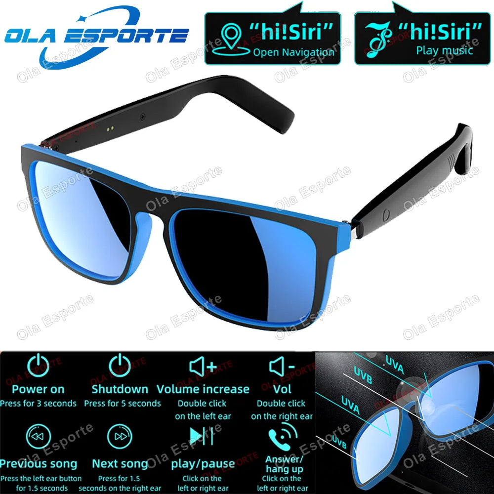 AI Smart Glasses – Bluetooth Touch Control Camera & Voice Assistant