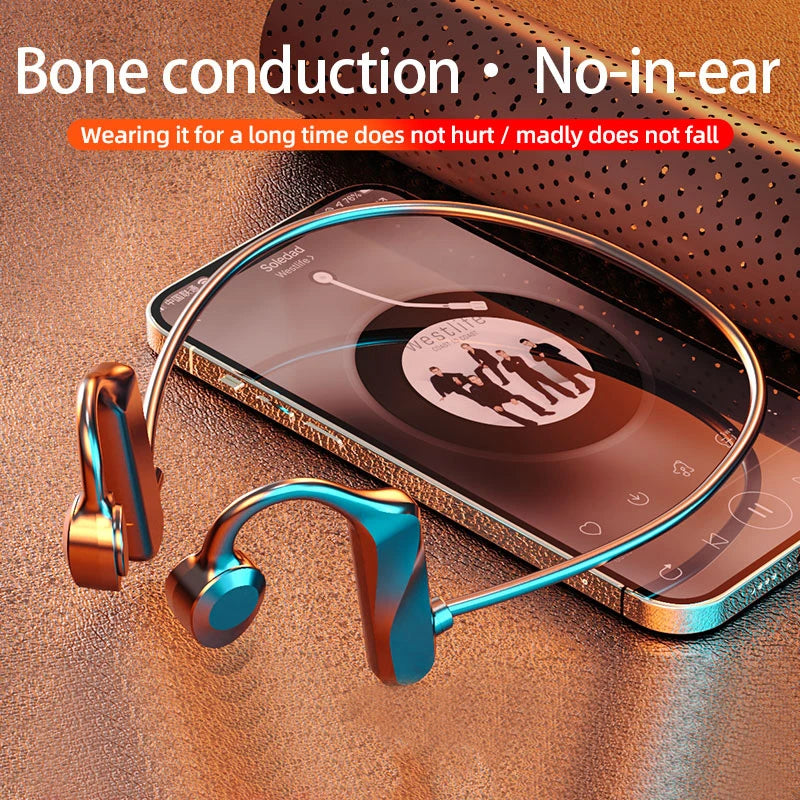 K69 Bone Conduction Earphones Bluetooth Hifi Music Headphones Sport Ear-hook Wireless Headsets with Mic Waterproof Earbuds Oasis Select