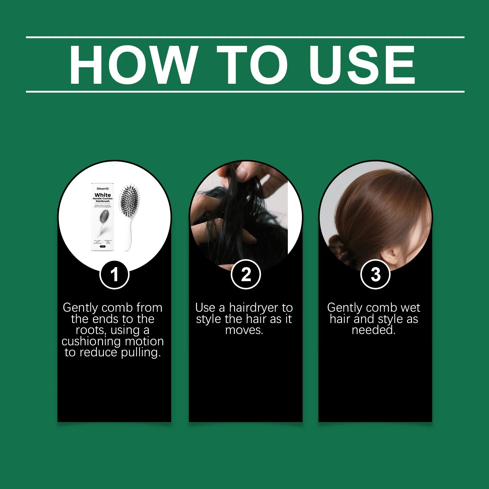 Volumizing Air Cushion Hair Brush – Anti-Static & Scalp Massage Air Cushion Hair Brush Oasis Select
