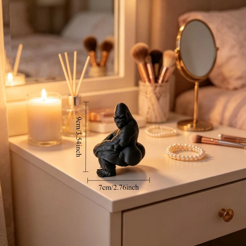 Humorous Gorilla Butt Figurine 3D Printed Miniature Interesting Dancing Gorilla Home Desktop Ornaments Decor Animal Statue Gifts Oasis Select Dancing gorilla4