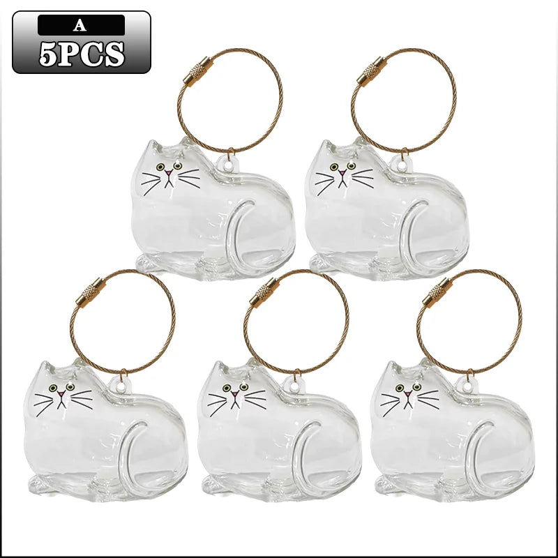 Cat Hair Keepsake Keychain | Pet Fur Storage Pendant Gift