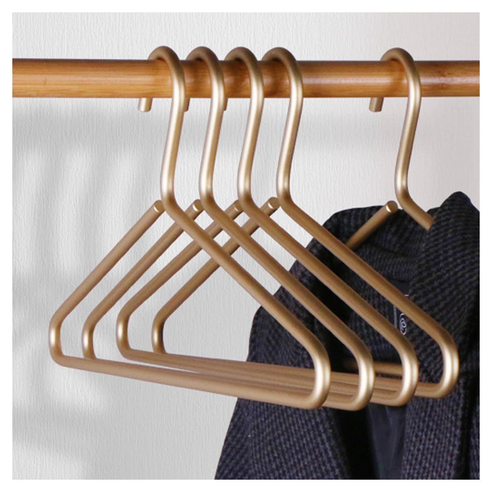 5-Pack Heavy-Duty Aluminum Alloy Coat Hangers | Clothes Rack