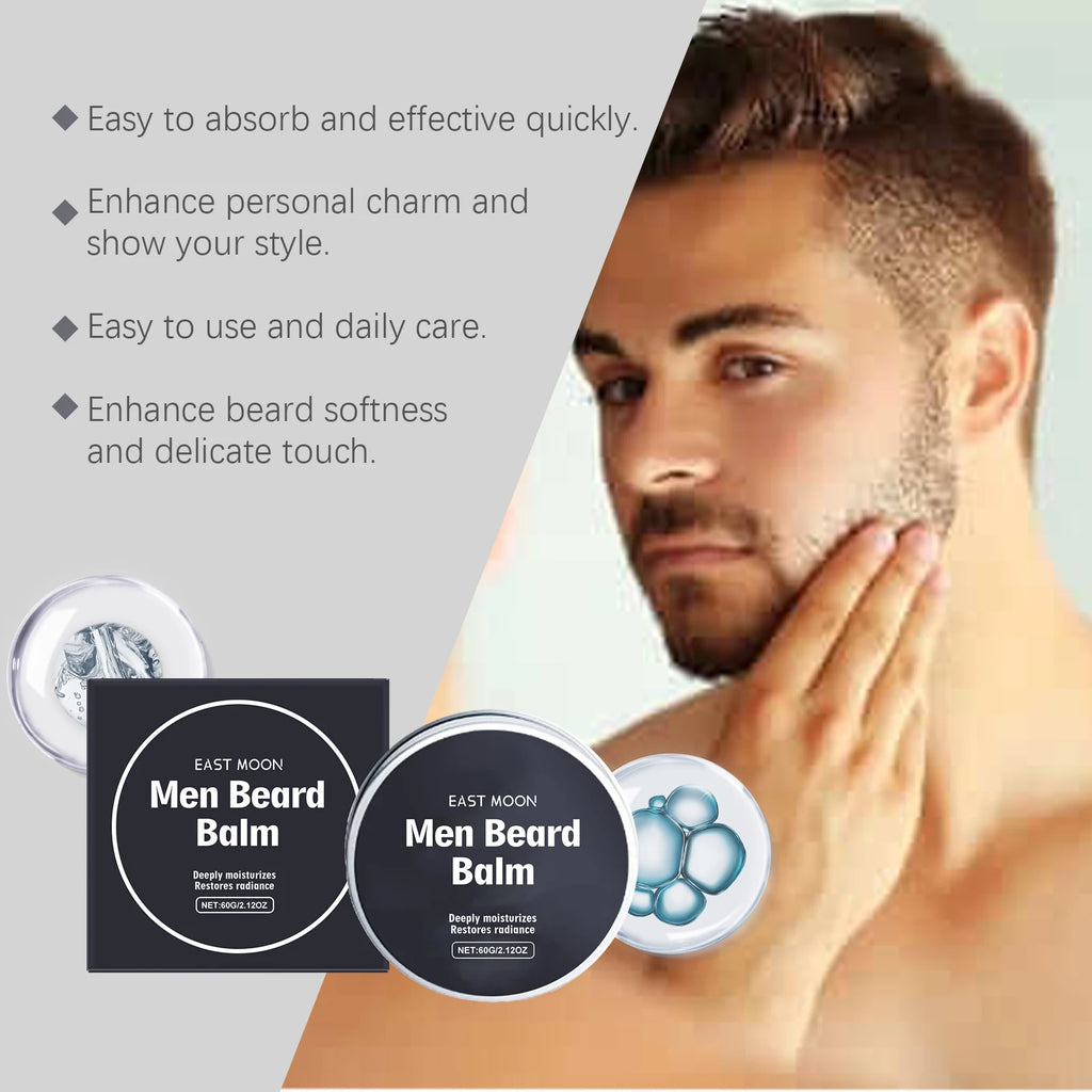 Beeswax Men's Beard Care Cream Non Irritating Softening Roots Moisturize Oil Control Reduce Friction Beard Growth Balm Oasis Select