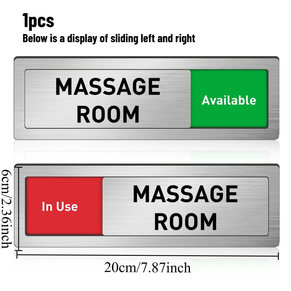 Office Room Sliding Status Sign Multi-function Adjustable Indicator Creative Decor Door Sticker for Meeting Room Decoration Oasis Select ZTP106 20x6cm