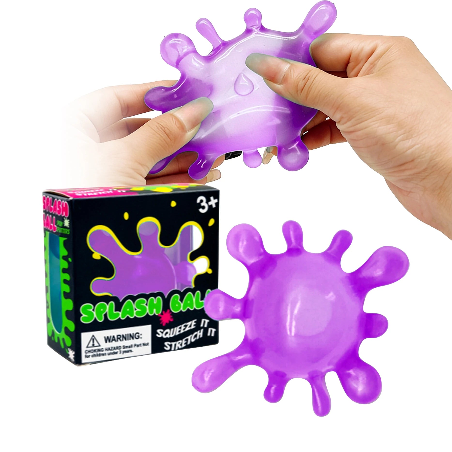 Splash Squeeze Stress Ball – Slow Rise Fidget Toy for Anxiety Stress Relief Toy Oasis Select Purple Color