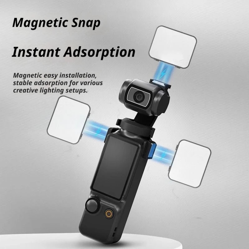 Magnetic LED Fill Light for DJI Osmo Pocket 3 & 4 USB-C
