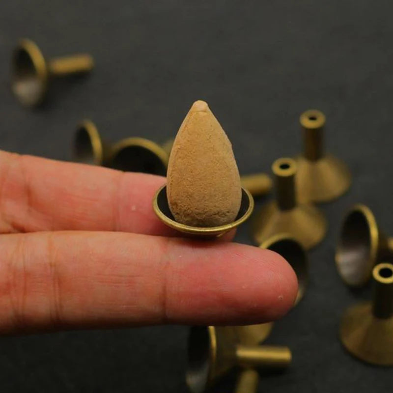 10pcs Mini Incent Stand Storage Metal Holder Burner Cone Coil Backflow Holders Stick Catcher Ash Waterfall Censer Filter Oasis Select 10pcs